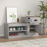 Shoe Cabinet Concrete Grey 100x42x60 cm Engineered Wood - Side View
