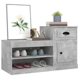 Shoe Cabinet Concrete Grey 100x42x60 cm Engineered Wood - Top-Down View