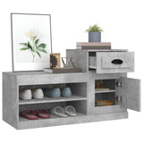 Shoe Cabinet Concrete Grey 100x42x60 cm Engineered Wood - 45-Degree Angle