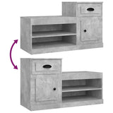 Shoe Cabinet Concrete Grey 100x42x60 cm Engineered Wood - Extra Image