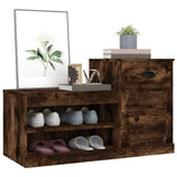 Shoe Cabinet Smoked Oak 100x42x60 cm Engineered Wood - Top-Down View
