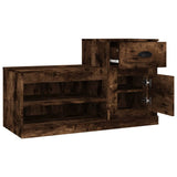 Shoe Cabinet Smoked Oak 100x42x60 cm Engineered Wood - Low Angle