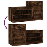 Shoe Cabinet Smoked Oak 100x42x60 cm Engineered Wood - Extra Image