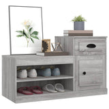 Shoe Cabinet Grey Sonoma 100x42x60 cm Engineered Wood - Top-Down View