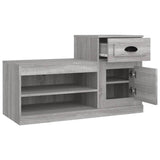 Shoe Cabinet Grey Sonoma 100x42x60 cm Engineered Wood - Low Angle