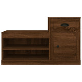Shoe Cabinet Brown Oak 100x42x60 cm Engineered Wood - Rear View