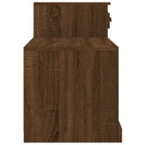 Shoe Cabinet Brown Oak 100x42x60 cm Engineered Wood - Close-Up Angle