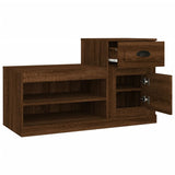 Shoe Cabinet Brown Oak 100x42x60 cm Engineered Wood - Low Angle