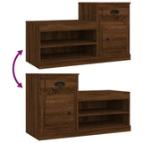 Shoe Cabinet Brown Oak 100x42x60 cm Engineered Wood - Extra Image