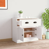 Sideboard White 70x35.5x67.5 cm Engineered Wood - Side View