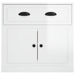 Sideboard High Gloss White 70x35.5x67.5 cm Engineered Wood