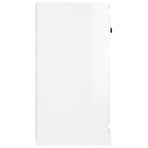 Sideboard High Gloss White 70x35.5x67.5 cm Engineered Wood