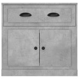 Sideboard Concrete Grey 70x35.5x67.5 cm Engineered Wood - Rear View