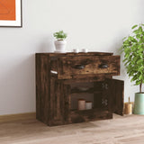 Sideboard Smoked Oak 70x35.5x67.5 cm Engineered Wood