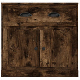 Sideboard Smoked Oak 70x35.5x67.5 cm Engineered Wood - Rear View