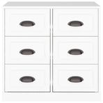 Sideboard White 70x35.5x67.5 cm Engineered Wood