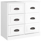 Sideboard High Gloss White 70x35.5x67.5 cm Engineered Wood - Front View