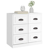 Sideboard High Gloss White 70x35.5x67.5 cm Engineered Wood - Top-Down View