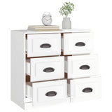 Sideboard High Gloss White 70x35.5x67.5 cm Engineered Wood - 45-Degree Angle
