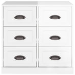 Sideboard High Gloss White 70x35.5x67.5 cm Engineered Wood