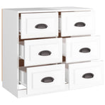 Sideboard High Gloss White 70x35.5x67.5 cm Engineered Wood
