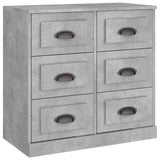 Sideboard Concrete Grey 70x35.5x67.5 cm Engineered Wood - Front View