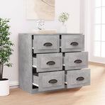 Sideboard Concrete Grey 70x35.5x67.5 cm Engineered Wood