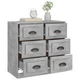 Sideboard Concrete Grey 70x35.5x67.5 cm Engineered Wood