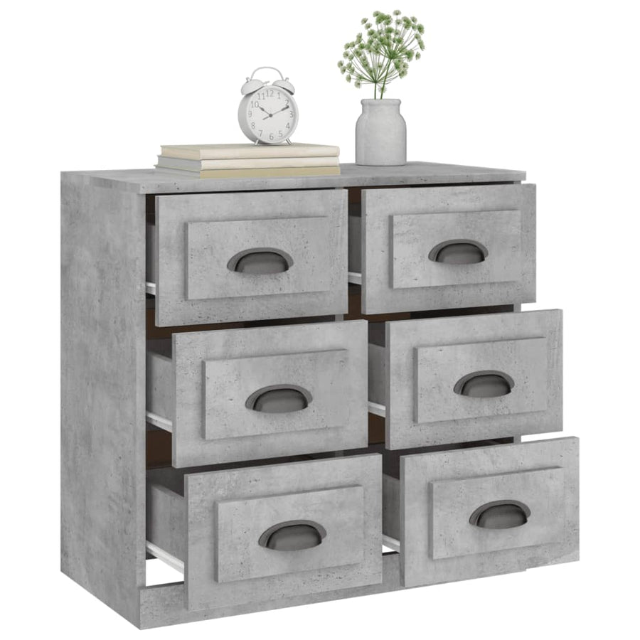 Sideboard Concrete Grey 70x35.5x67.5 cm Engineered Wood