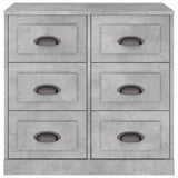 Sideboard Concrete Grey 70x35.5x67.5 cm Engineered Wood - Rear View