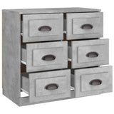 Sideboard Concrete Grey 70x35.5x67.5 cm Engineered Wood