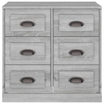 Sideboard Grey Sonoma 70x35.5x67.5 cm Engineered Wood