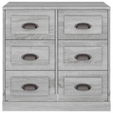 Sideboard Grey Sonoma 70x35.5x67.5 cm Engineered Wood - Rear View