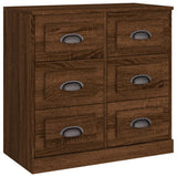 Sideboard Brown Oak 70x35.5x67.5 cm Engineered Wood - Front View