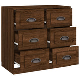 Sideboard Brown Oak 70x35.5x67.5 cm Engineered Wood - Low Angle
