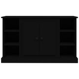 Sideboard Black 100x35.5x60 cm Engineered Wood - Rear View