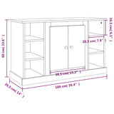 Sideboard Black 100x35.5x60 cm Engineered Wood - Extra Image