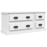 TV Cabinet White 100x35.5x45 cm Engineered Wood - Front View