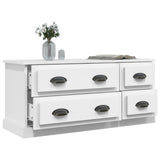 TV Cabinet White 100x35.5x45 cm Engineered Wood - 45-Degree Angle