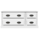 TV Cabinet White 100x35.5x45 cm Engineered Wood - Rear View