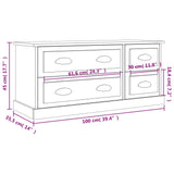 TV Cabinet White 100x35.5x45 cm Engineered Wood - Extra Image
