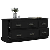 TV Cabinet Black 100x35.5x45 cm Engineered Wood - 45-Degree Angle