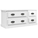 TV Cabinet High Gloss White 100x35.5x45 cm Engineered Wood