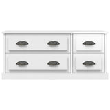 TV Cabinet High Gloss White 100x35.5x45 cm Engineered Wood - Rear View