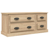 TV Cabinet Sonoma Oak 100x35.5x45 cm Engineered Wood - Front View