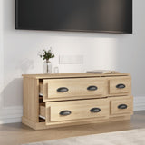 TV Cabinet Sonoma Oak 100x35.5x45 cm Engineered Wood - Side View