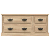 TV Cabinet Sonoma Oak 100x35.5x45 cm Engineered Wood - Rear View