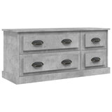 TV Cabinet Concrete Grey 100x35.5x45 cm Engineered Wood - Front View