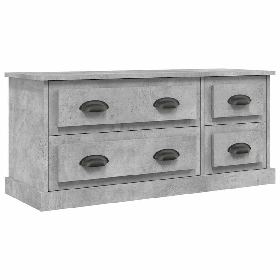 TV Cabinet Concrete Grey 100x35.5x45 cm Engineered Wood