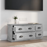 TV Cabinet Concrete Grey 100x35.5x45 cm Engineered Wood - Side View